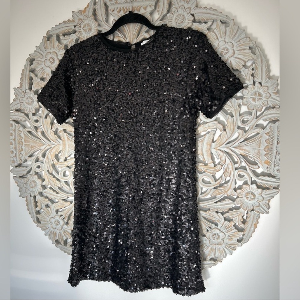 Aka black Sequin dress Size 14